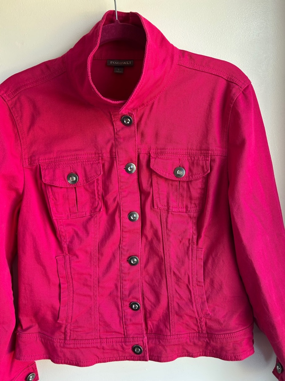 Pink Button-Front Spring Jacket - Picture 4 of 10